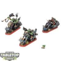 Orks - 3x Ork Warbiker Mob - Nobz - bemalt