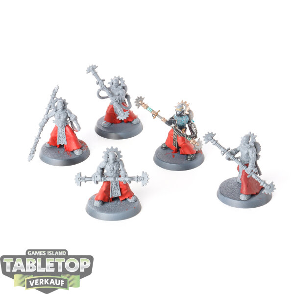 Adeptus Mechanicus - 5 Fulgurite Electro-Priests - teilweise bemalt