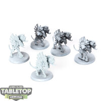 Tyraniden - 5x Barbgaunts - teilweise bemalt