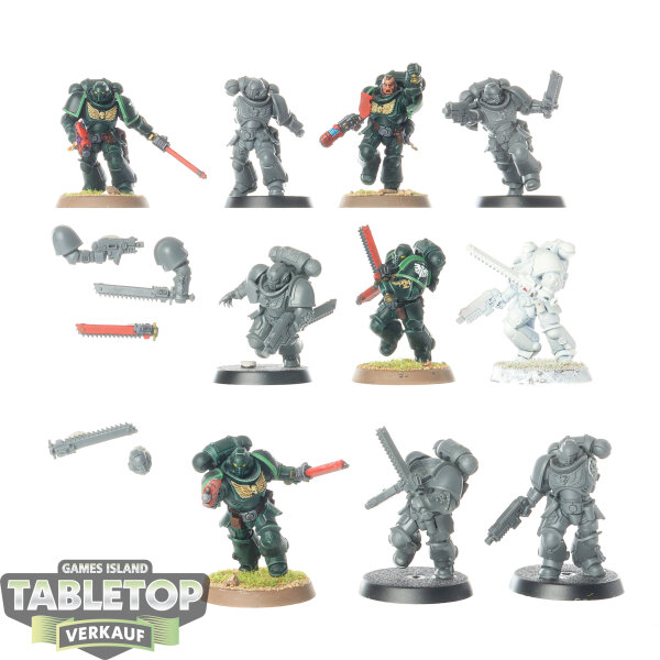 Dark Angels - 10 x Assault Intercessor Squad - teilweise bemalt