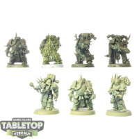 Death Guard - 7 x Plague Marines - teilweise bemalt