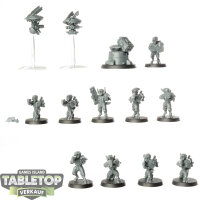 Tau Empire - 10 Fire Warriors Breacher Team - unbemalt