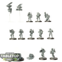 Tau Empire - 10 Fire Warriors Breacher Team - unbemalt