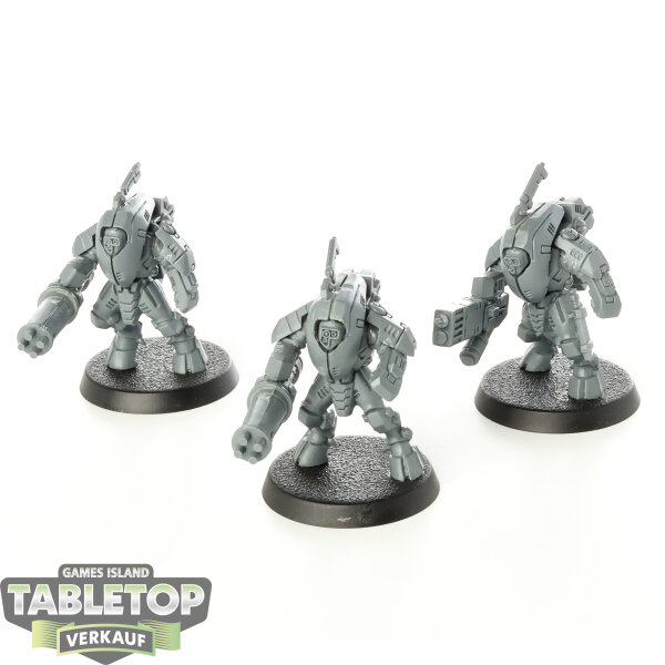Tau Empire - 3 XV25 Stealth Battlesuits - unbemalt