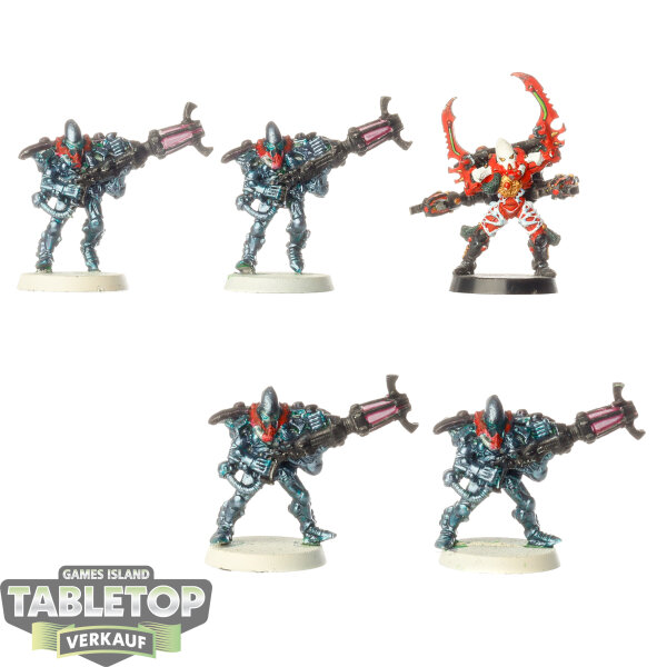 Aeldari - 5 Warp Spiders classic - teilweise bemalt