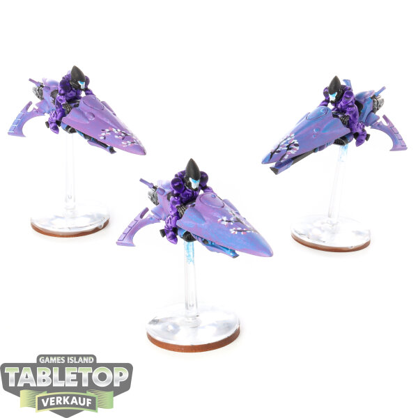 Aeldari - 3 Windriders - bemalt