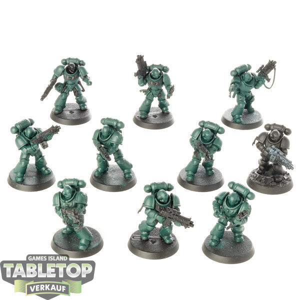 Dark Angels - 10x Intercessor Squad - teilweise bemalt