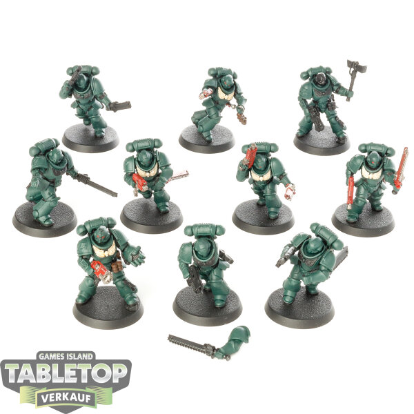 Dark Angels - 10x Assault Intercessor Squad - teilweise bemalt