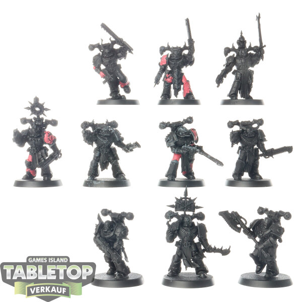 Chaos Space Marines - 10 Legionaries - teilweise bemalt