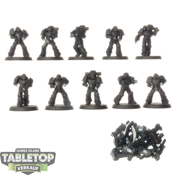 Horus Heresy - 10x MKII Tactical Squad with Disintegrator Weapons - grundiert
