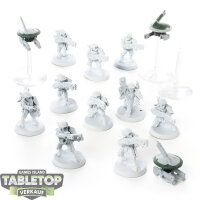 Tau Empire - 10 Fire Warriors Breacher Team - grundiert