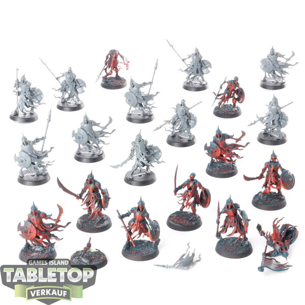 Soulblight Gravelords - 20 Deathrattle Skeletons - teilweise bemalt