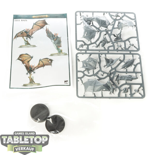Soulblight Gravelords - 3 Fell Bats - im Gussrahmen