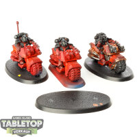 Space Marines - 3 Space Marine Bike Squad - teilweise bemalt