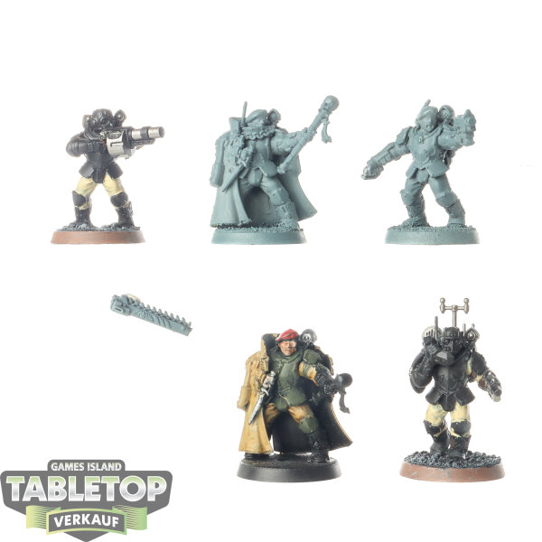 Astra Militarum - 5 Militarum Tempestus Scions Command Squad - teilweise bemalt