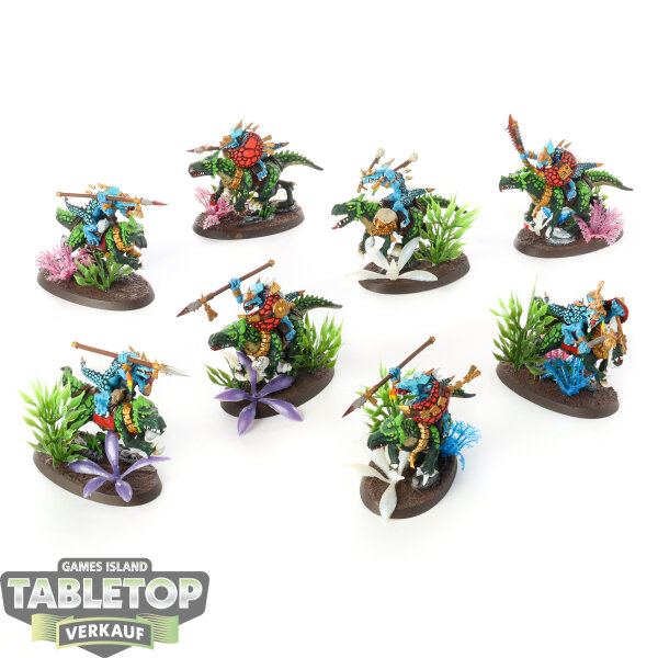 Seraphon - 8 Saurus Knights - bemalt