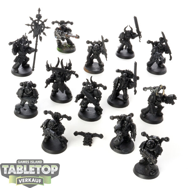 Chaos Space Marines - 13 Chaos Space Marines - teilweise bemalt