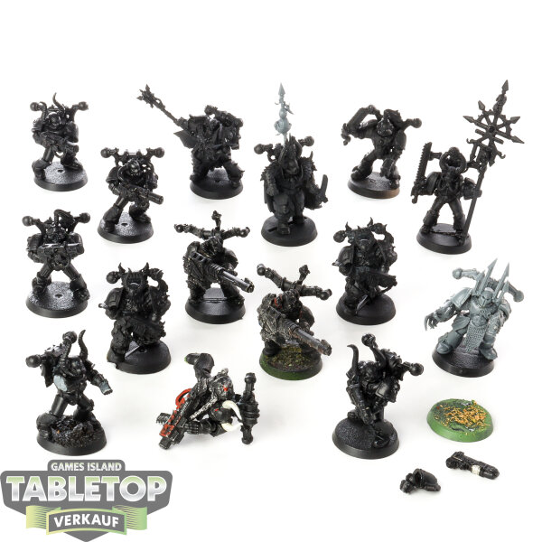 Chaos Space Marines - 15 Chaos Space Marines - teilweise bemalt