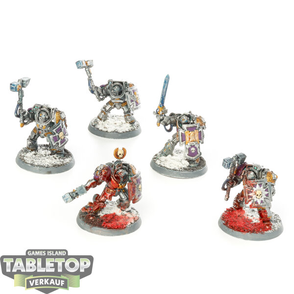 Grey Knights - 5 Terminator Assault Squad - teilweise bemalt