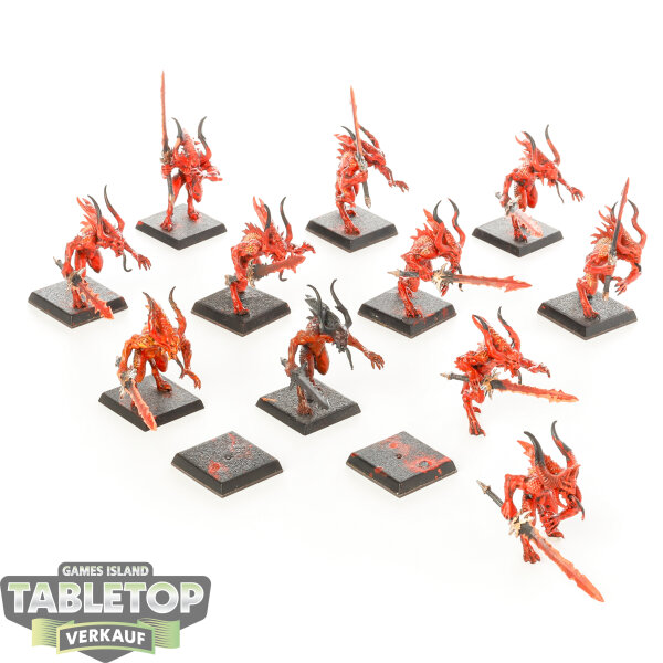 Chaos Daemons - 10 Bloodletters - teilweise bemalt