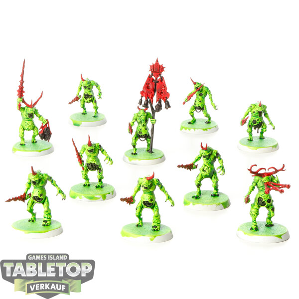 Maggotkin of Nurgle - 10x Plaguebearers - teilweise bemalt