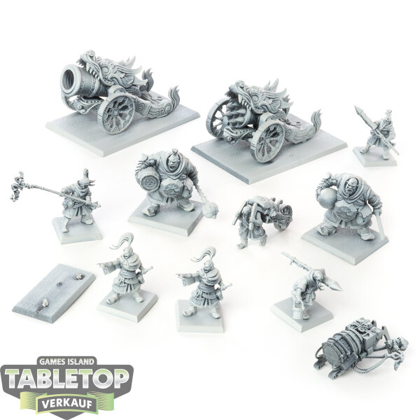 Armies of Grand Cathay - Grand Cannon & Fire Rain Rocket Battery - grundiert