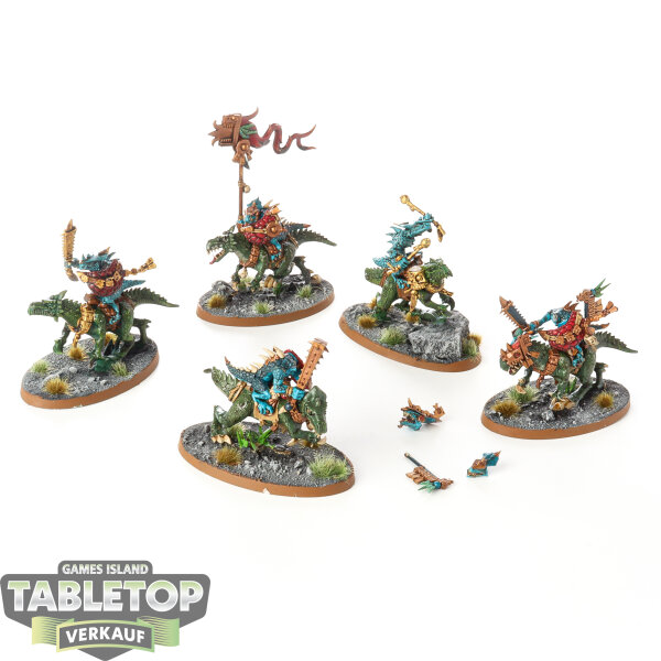 Seraphon - 5 Saurus Knights - bemalt