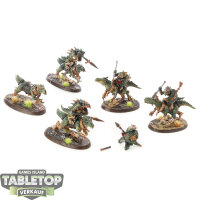 Lizardmen - 5x Saurus Knights - bemalt