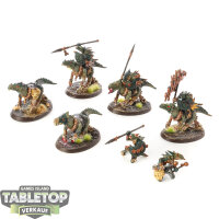 Lizardmen - 5x Saurus Knights - bemalt
