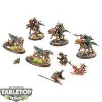Lizardmen - 5x Saurus Knights - bemalt