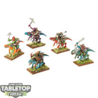 Lizardmen - 5x Saurus Knights - teilweise bemalt
