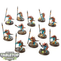 Lizardmen - 12x Saurus Warriors - bemalt