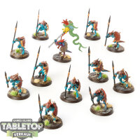 Lizardmen - 12x Saurus Warriors - bemalt