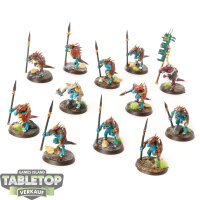 Lizardmen - 12x Saurus Warriors - bemalt