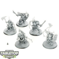Maggotkin of Nurgle - 5 Putrid Blightkings - grundiert
