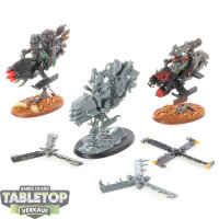 Orks - 3 Deffkoptas - teilweise bemalt