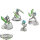 Necrons - 3 Skorpekh Destroyers - teilweise bemalt