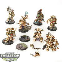 Death Guard - 7x Plague Marines - bemalt