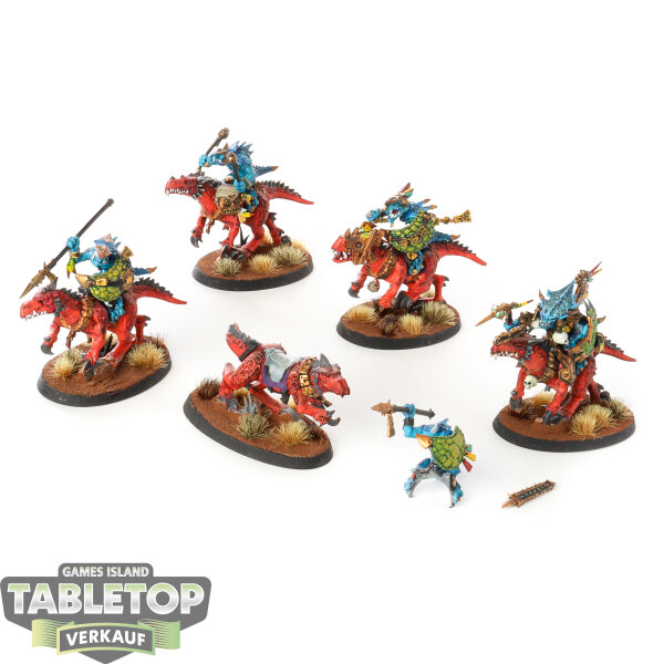 Seraphon - 5x Saurus Knights (klassisch) - bemalt