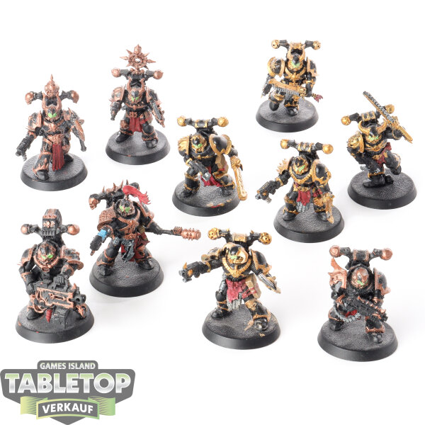 Chaos Space Marines - 10x Legionaries - bemalt