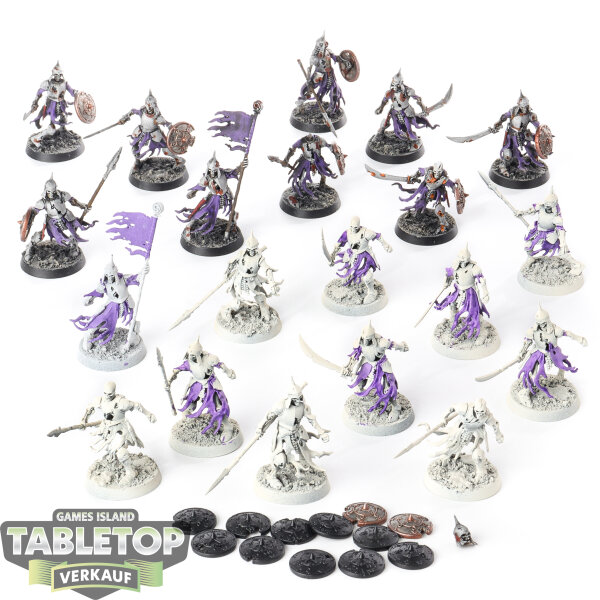 Soulblight Gravelords - 20x Deathrattle Skeletons - teilweise bemalt