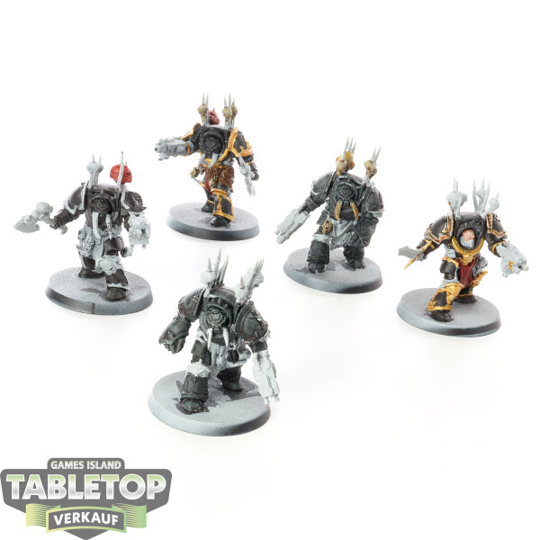 Chaos Space Marines - 5x Chaos Terminator Squad - teilweise bemalt