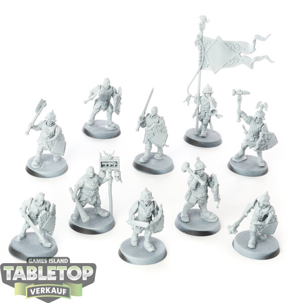 Cities of Sigmar - 10x Freeguild Steelhelms - grundiert