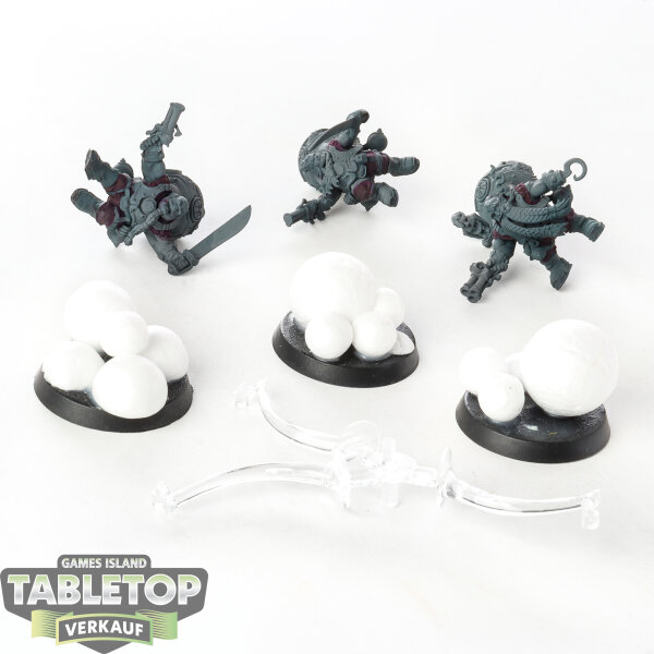 Kharadron Overlords - 3 Endrinriggers - teilweise bemalt