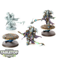 Thousand Sons - 3x Exalted Sorcerers - teilweise bemalt
