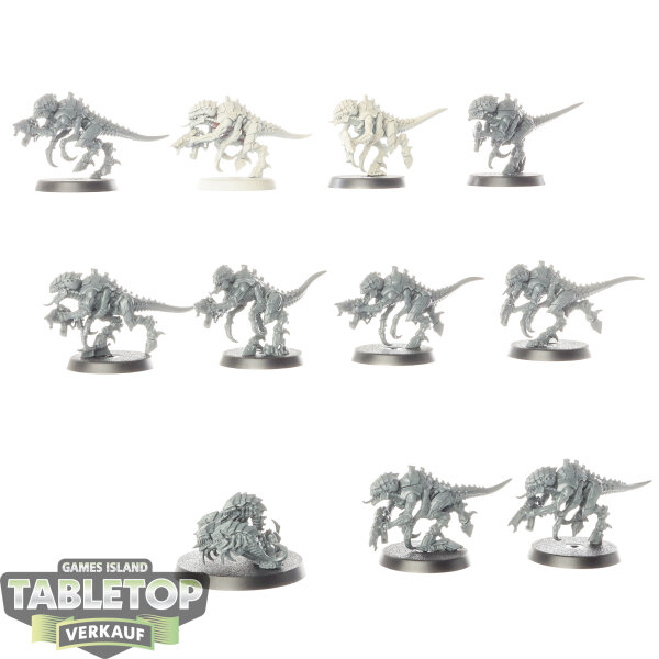 Tyraniden - 10x Termagants - teilweise bemalt