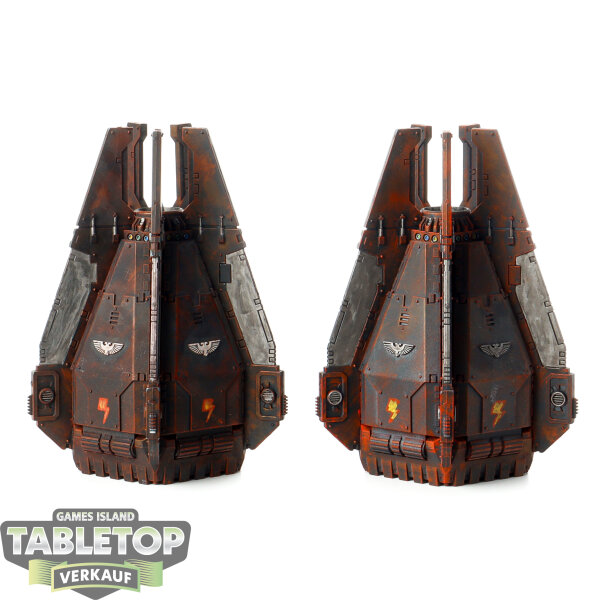 Space Marines - 2 Drop Pods - teilweise bemalt