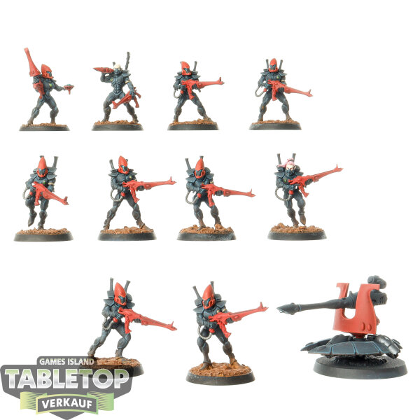 Aeldari - 10 Guardian Defenders - bemalt