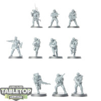 Astra Militarum - 10x Cadian Shock Troops - unbemalt