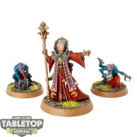 Genestealer Cults - 3x Magus and 2 Familiars - bemalt